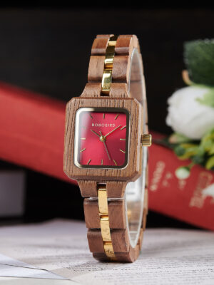 Wooden Wooden Watch Womens Three-Color Quartz Watch