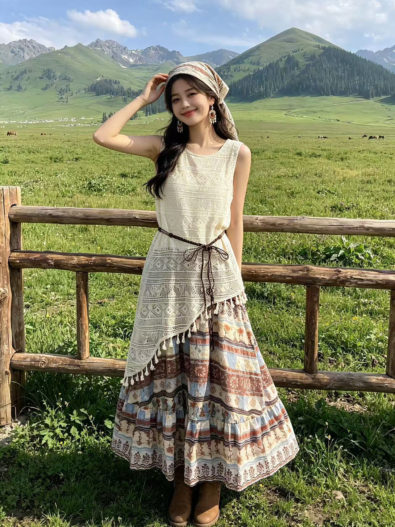 Ethnic-style Sleeveless Casual Dress For Women - Image 9