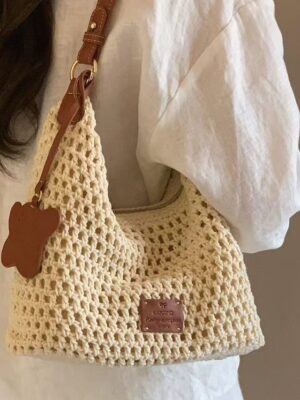 Casual Beach Woven Shoulder Crossbody Bag