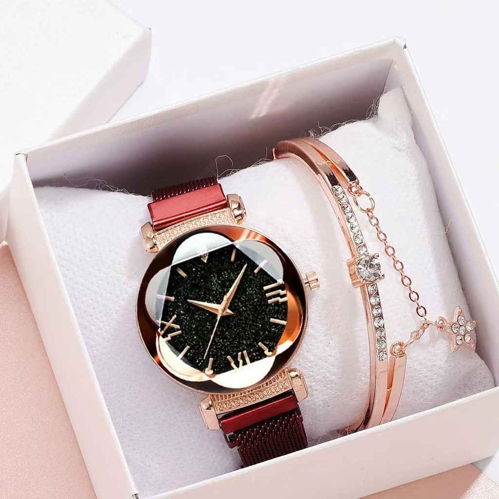 Magnetic-steel Starry Sky Roman-style Women's Watch With Versatile Milanese Strap - Image 4