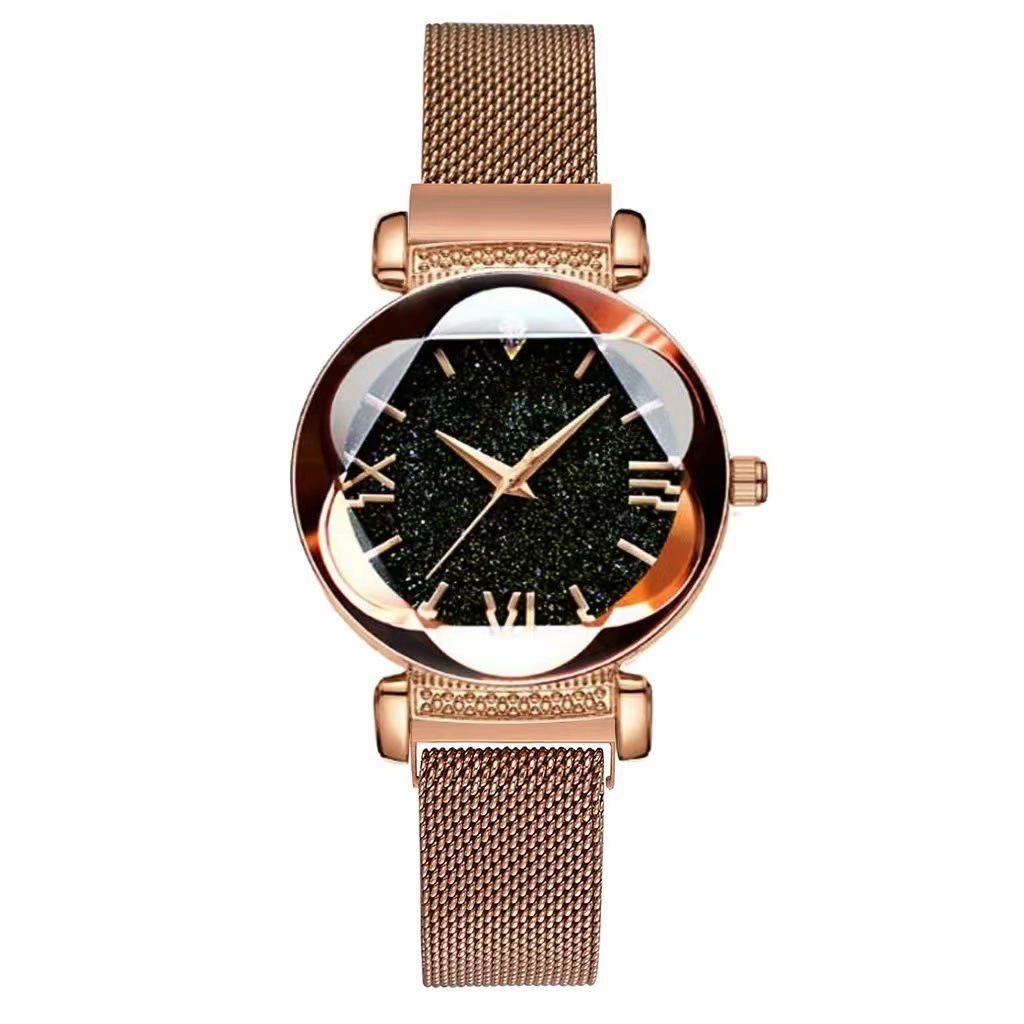 Magnetic-steel Starry Sky Roman-style Women's Watch With Versatile Milanese Strap - Image 10