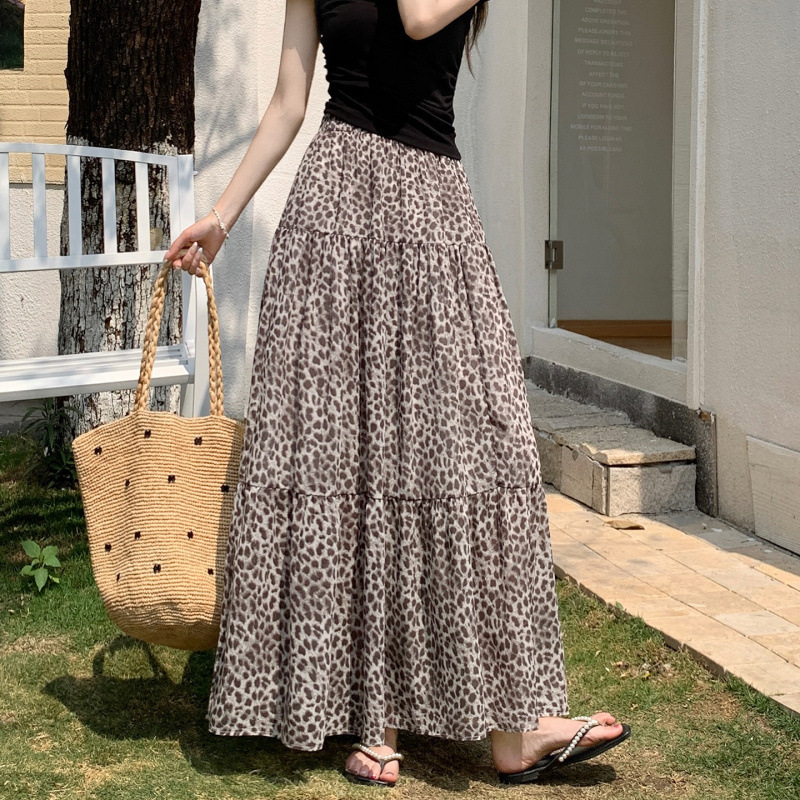 Vintage Leopard Print Midi Dress For Women - Image 5