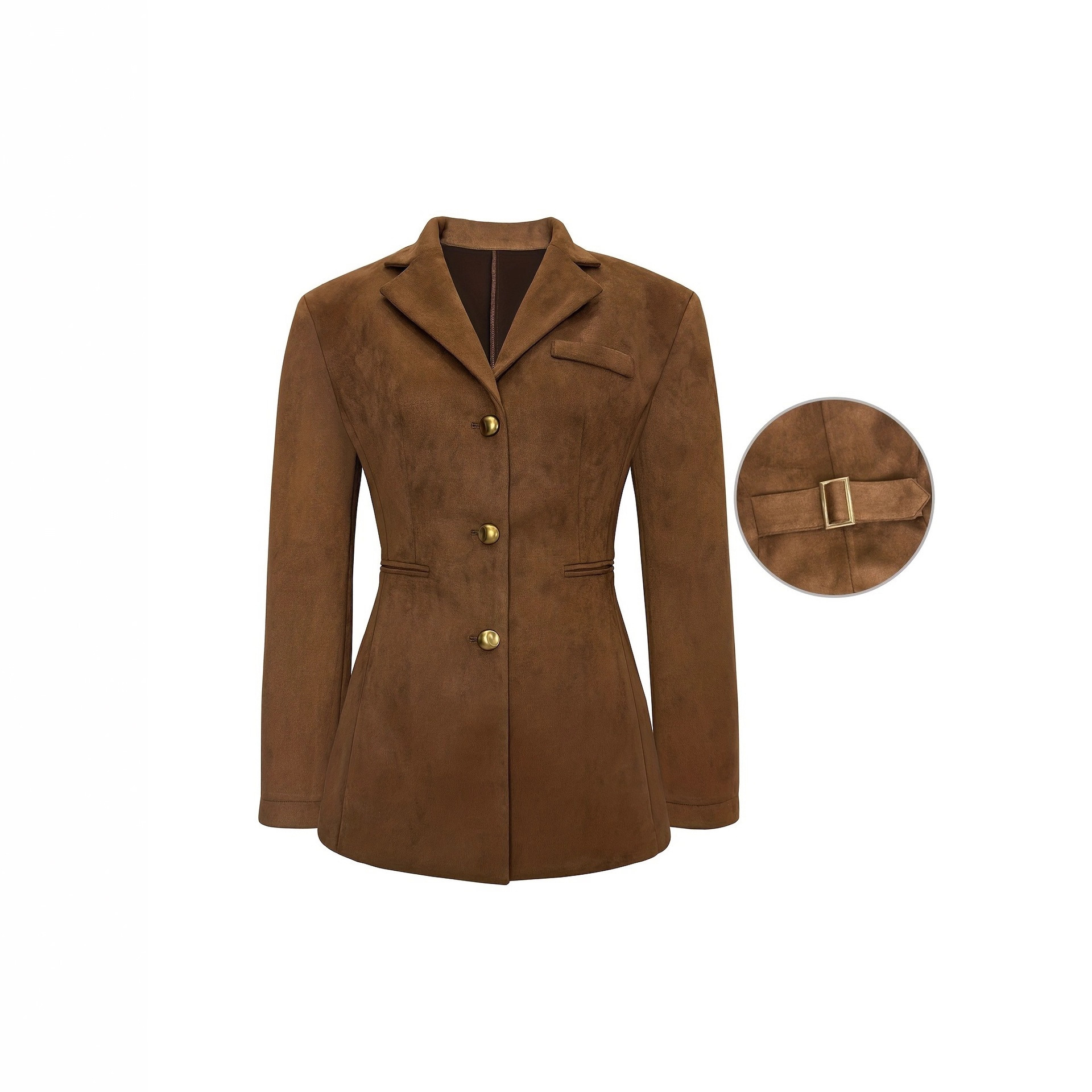 French Button Long Sleeve Suit Coat - Image 5