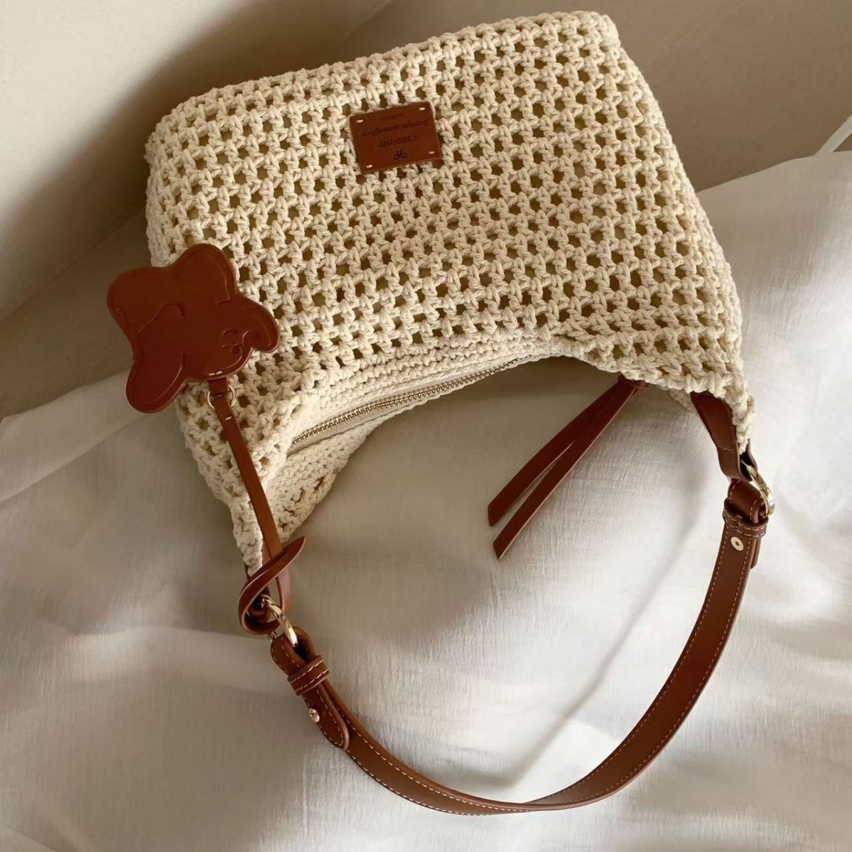 Casual Beach Woven Shoulder Crossbody Bag - Image 6