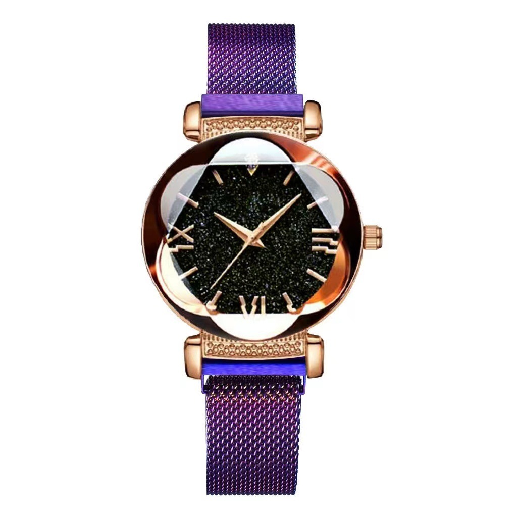 Magnetic-steel Starry Sky Roman-style Women's Watch With Versatile Milanese Strap - Image 9