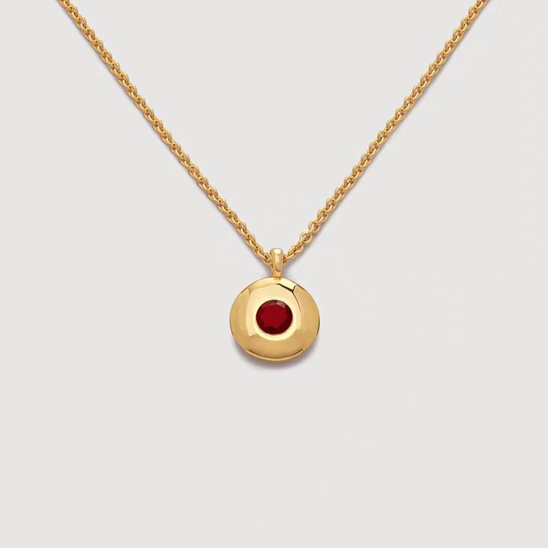 Ruby Birthstone Necklace Niche And Versatile Made With Natural Gemstones - Image 3