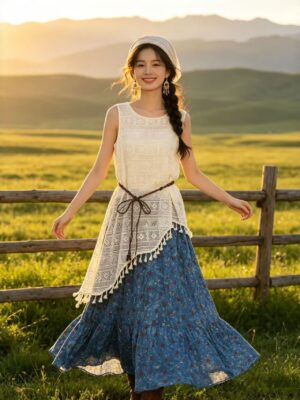 Ethnic-style Sleeveless Casual Dress For Women