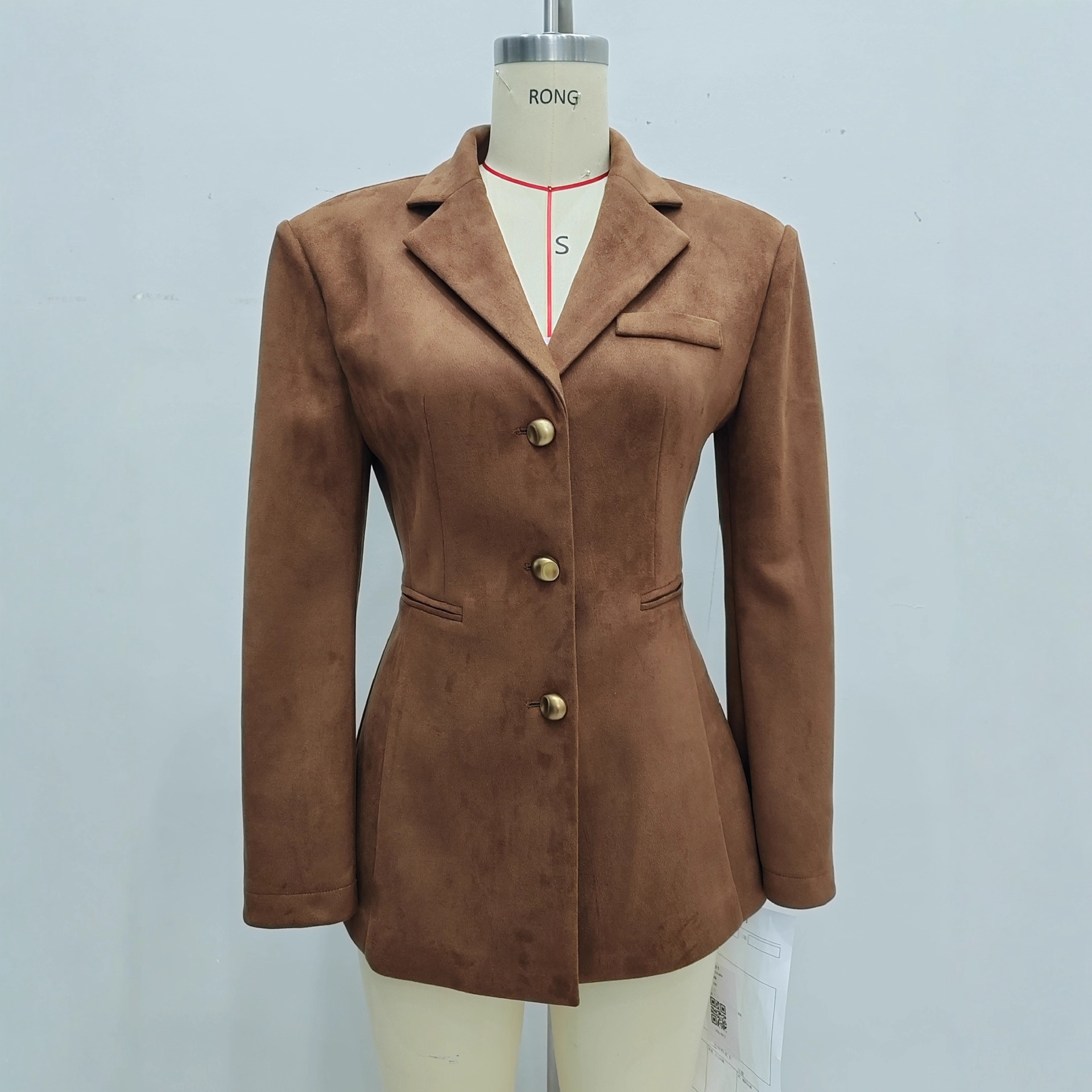 French Button Long Sleeve Suit Coat - Image 2