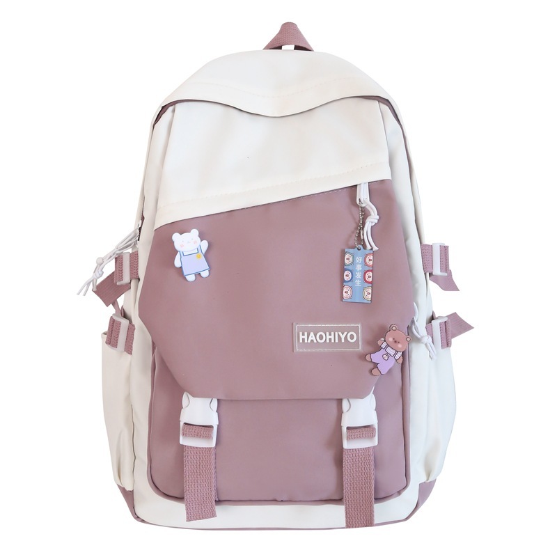 High School Student Large-capacity Color-block Backpack - Image 5