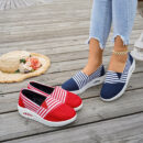 New Striped Canvas Sneakers Casual Shoes