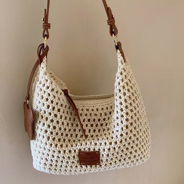 Casual Beach Woven Shoulder Crossbody Bag - Image 3