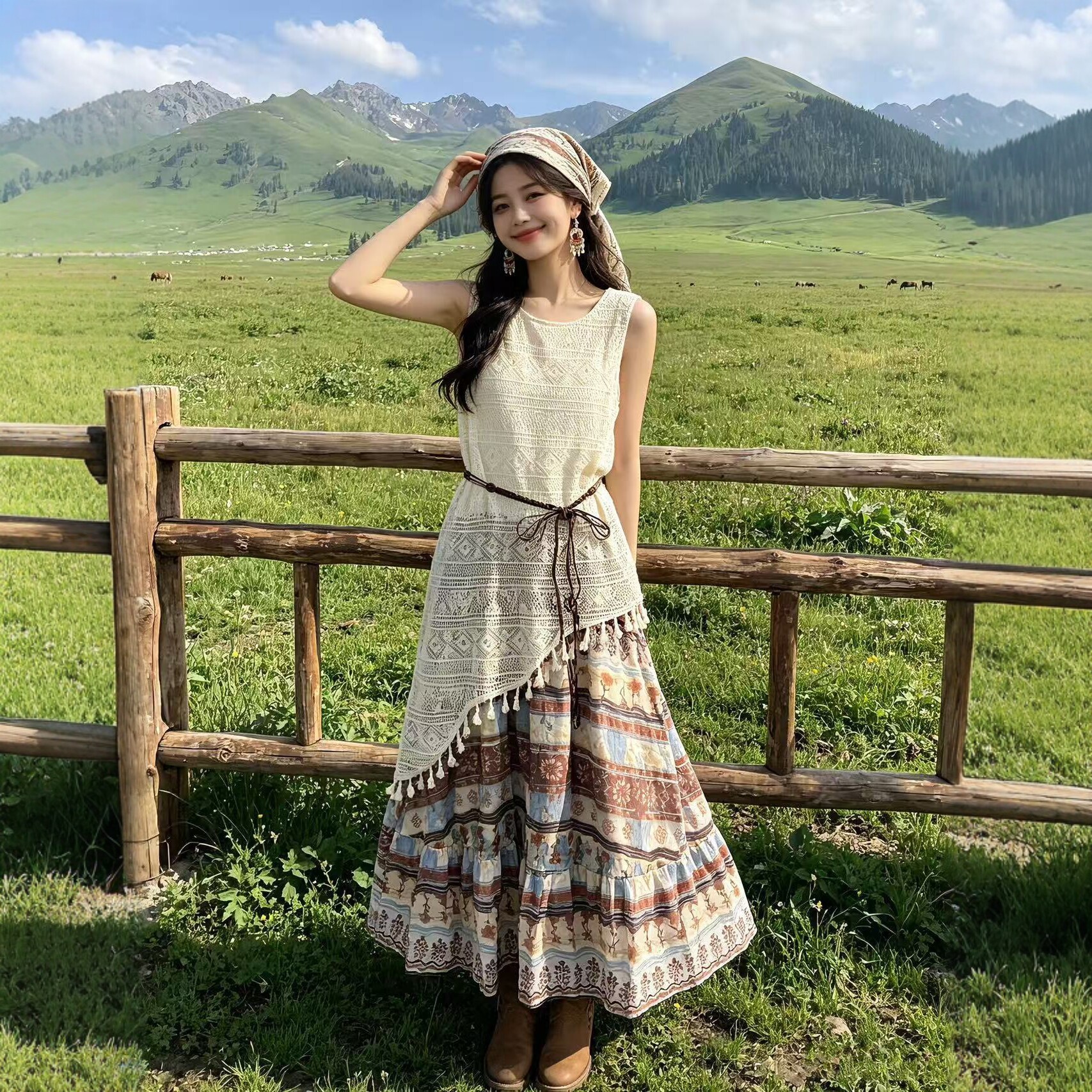 Ethnic-style Sleeveless Casual Dress For Women - Image 10