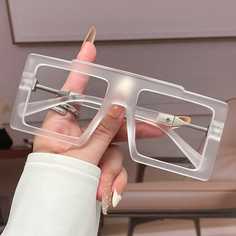 Wide-frame Square Blue-light-blocking Eyeglass Frames For Women - Image 7