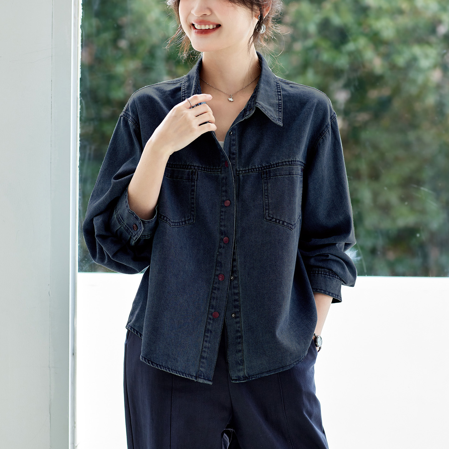Stylish And Versatile Womens Blouse For Outerwear - Image 6