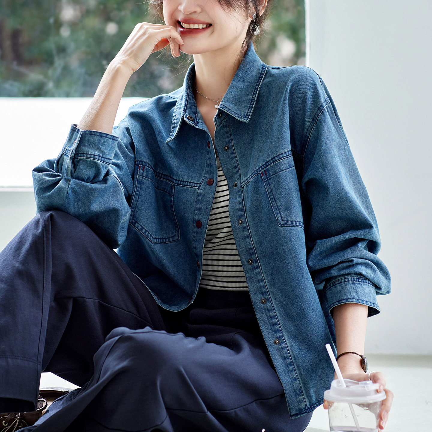 Stylish And Versatile Womens Blouse For Outerwear - Image 7