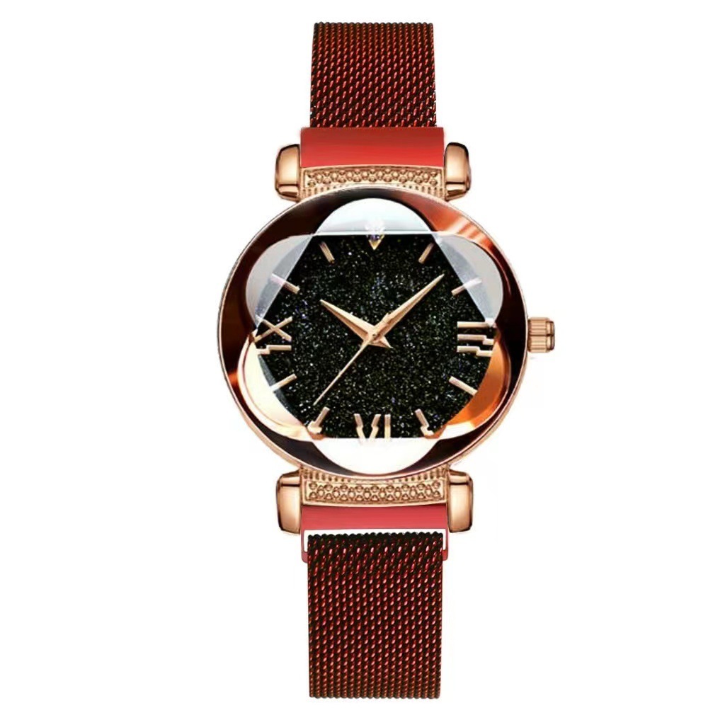 Magnetic-steel Starry Sky Roman-style Women's Watch With Versatile Milanese Strap - Image 2