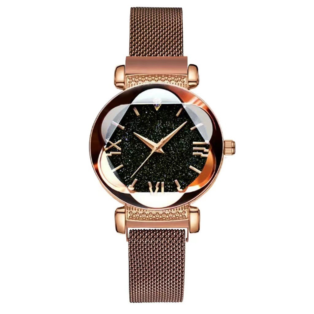 Magnetic-steel Starry Sky Roman-style Women's Watch With Versatile Milanese Strap - Image 6
