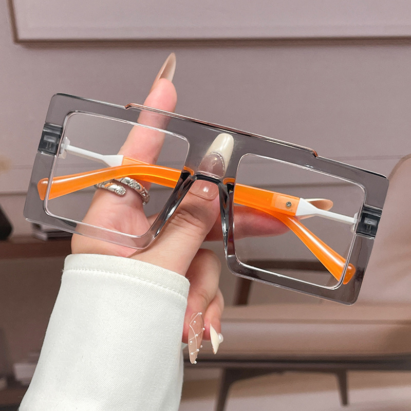 Wide-frame Square Blue-light-blocking Eyeglass Frames For Women - Image 6