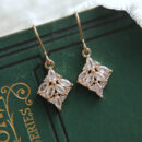Minimalist Zircon-Inlaid Vintage Pendant Earrings