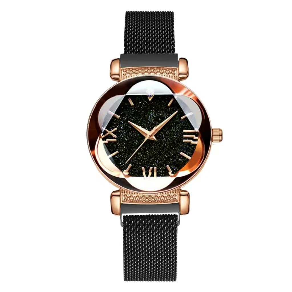 Magnetic-steel Starry Sky Roman-style Women's Watch With Versatile Milanese Strap - Image 5