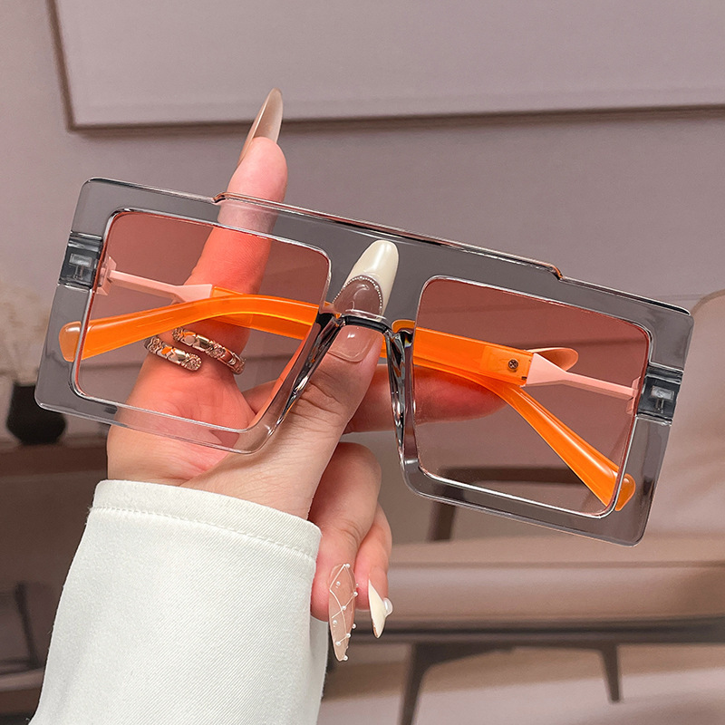Wide-frame Square Blue-light-blocking Eyeglass Frames For Women - Image 2