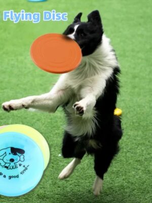 Silicone Flying Saucer Funny Pets Dog Cat Toy Dog Game Flying Discs Resistant Chew Puppy Training Interactive Pet Supplies