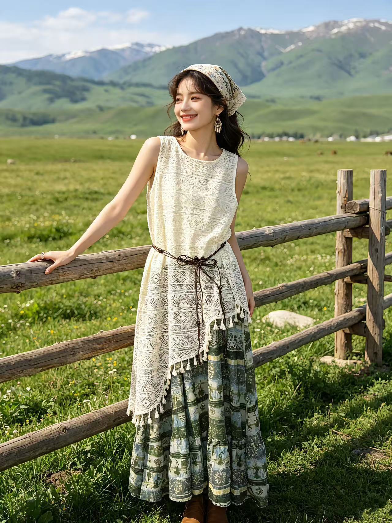 Ethnic-style Sleeveless Casual Dress For Women - Image 4