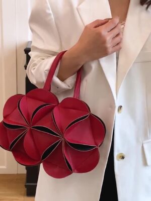 Womens Red Small Handbag Crossbody Or Shoulder Tote Style