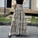 Vintage Leopard Print Midi Dress For Women