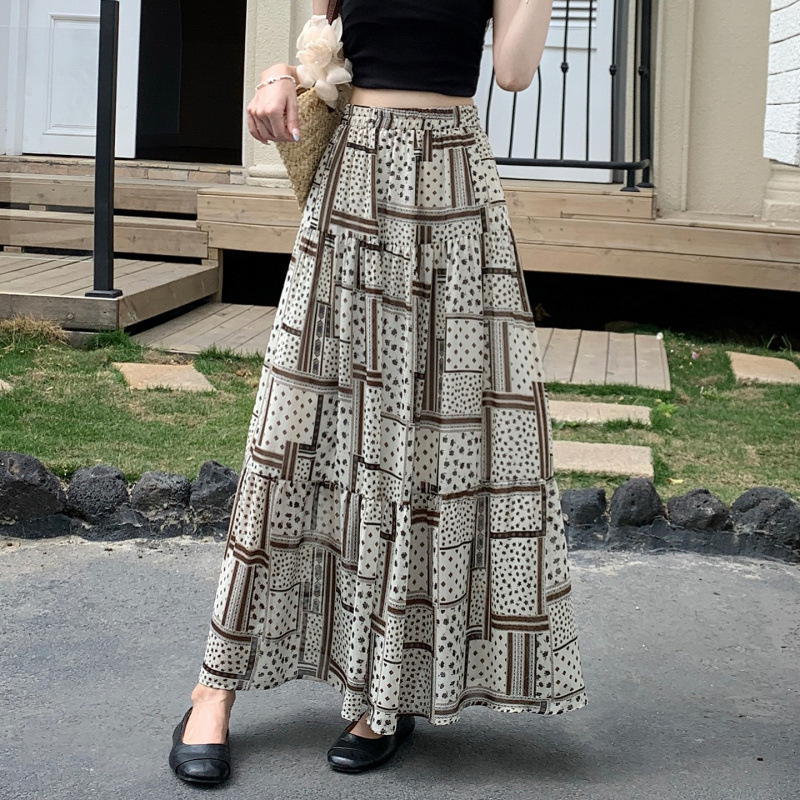 Vintage Leopard Print Midi Dress For Women