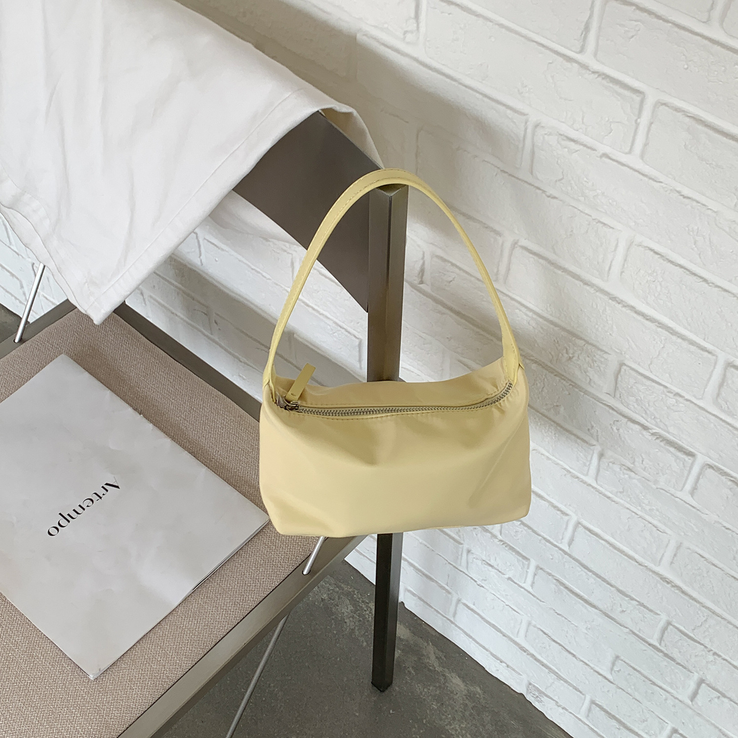 Nylon Fabric Minimalist Instagram-style Small Square Shoulder Bag - Image 3