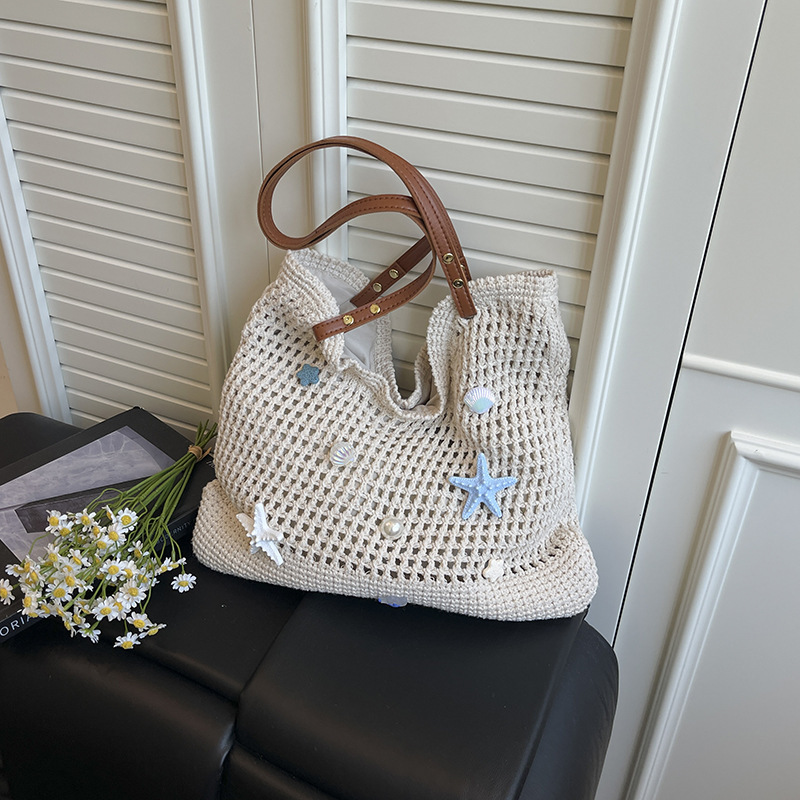 Straw-woven Womens Summer Large-capacity Underarm Shoulder Bag - Image 2