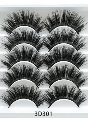 Mink False Eyelashes 3D False Eyelashes Five Pairs Of Soft Cotton Stalk Eyelashes
