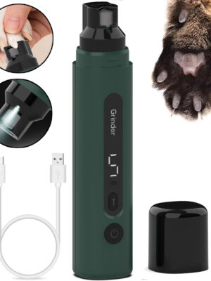 Dog Nail Grinder Electric Pet Nail Trimmers Rechargeable Cat Nail Grinders Super Quiet With 5-Speed Setting For Small Medium Large Dogs Cats Claw Care Pet Products