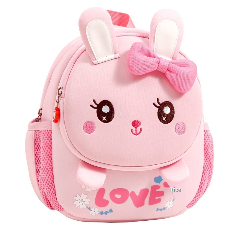 Children's Kindergarten Backpack For Girls, Boys And Girls, Baby Backpacks, Small And Medium-sized Classes, Cute Entrance Rabbit Backpacks, Smart Rabbit Backpacks, Small Size - Image 3