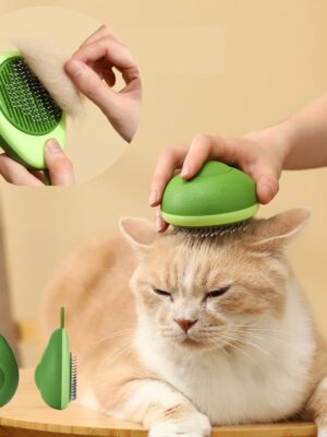 Creative Cat Grooming Comb Portable Massage Brush One-Button Remove Floating Hair Scraper Cats Dogs Pet Self Cleaning Tool Accessories