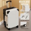 Women's Lightweight Silent Swivel Wheels Password Lock Travel Bag - Durable, Large Capacity, Student-Friendly, New Design - No Function - Quiet Wheels