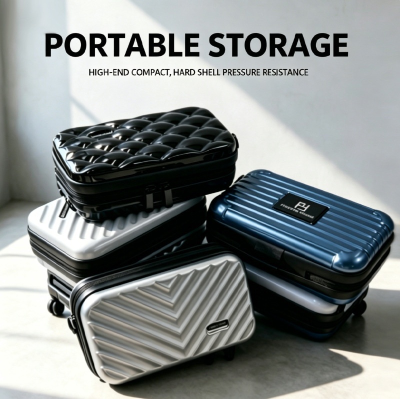7 Inch Clear Hard Shell Wash Bag With Crossbody Strap, Large Capacity Waterproof Toiletry Bag, Structured Makeup Case For Travel - White Clear - Image 3
