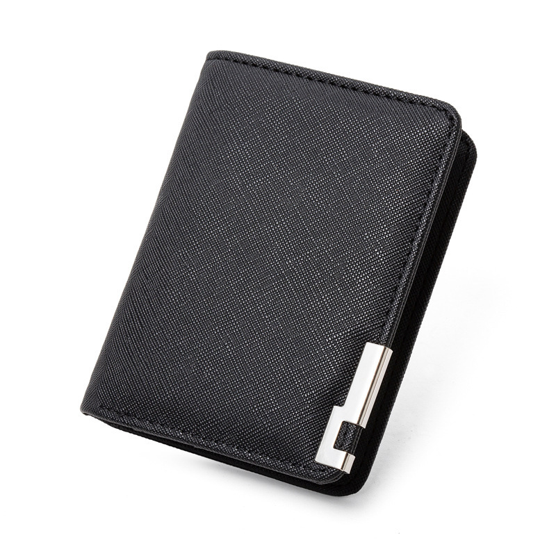Mens Ultra-thin Short Wallet With Metal Trim - Image 2