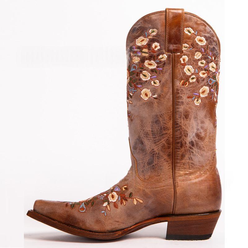 Retro Boots Embroidered Western Cowboy Bohemian - Image 5