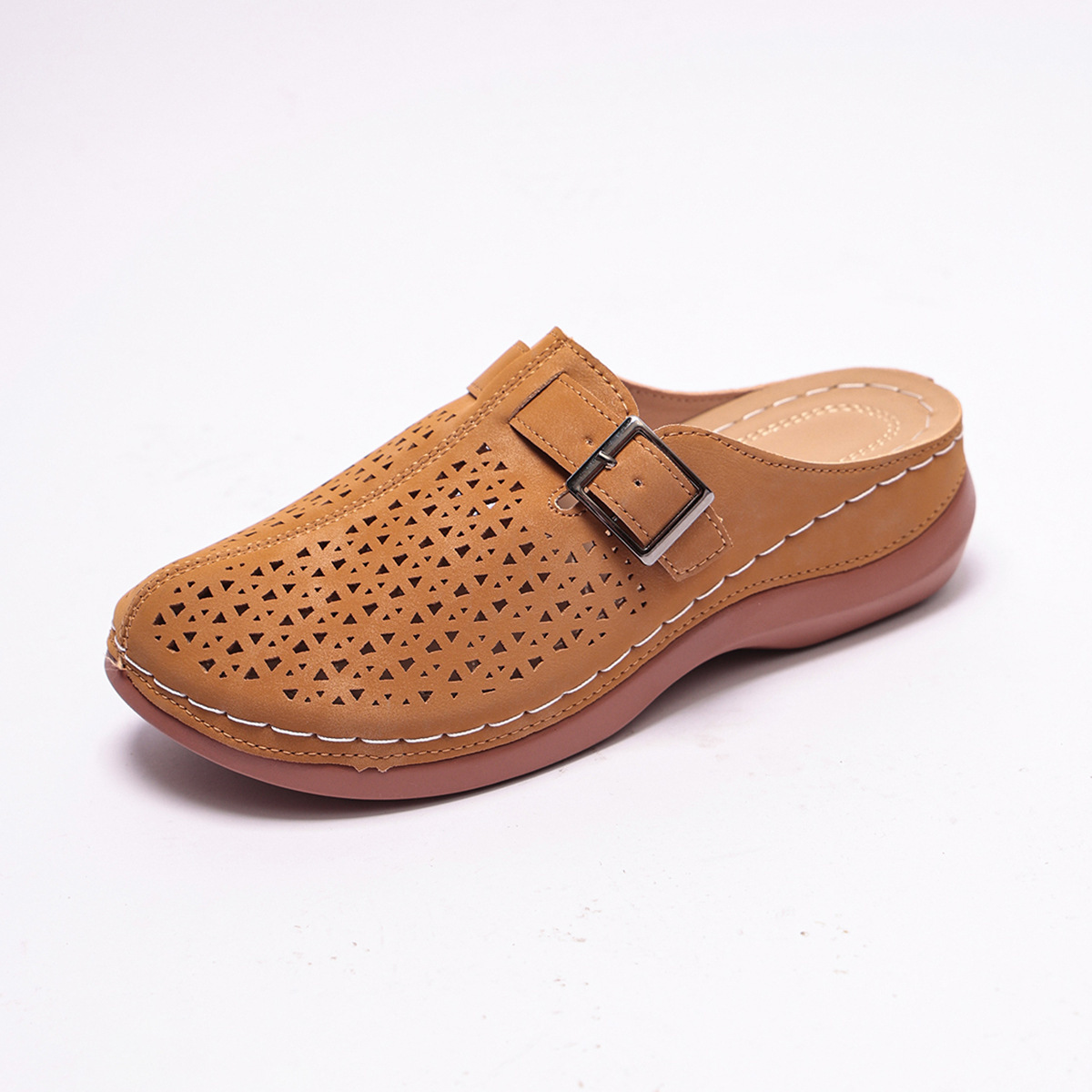 Ultra-light, Hollowed-out Closed-toe Elastic Slippers For Women - Image 10