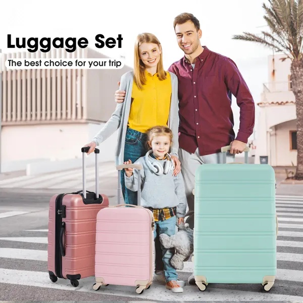 Hardshell Luggage Sets 4 pcs + Bag Spinner Suitcase with TSA Lock Lightweight-16"+20"+24"+28" Luggages - Image 8
