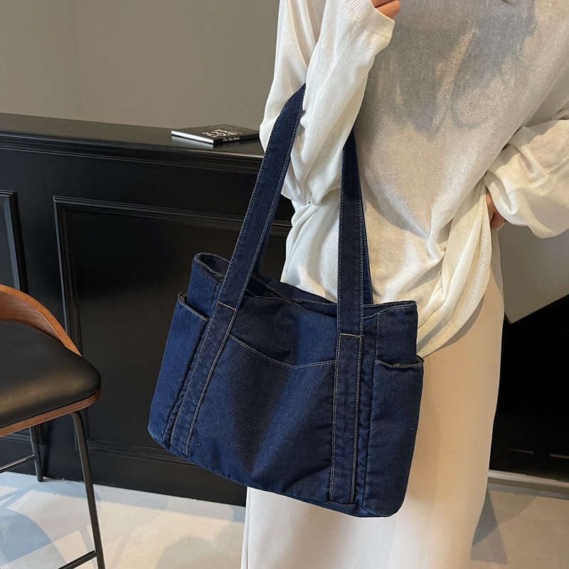 Women's Large-capacity Casual Minimalist Denim Bag - Image 4
