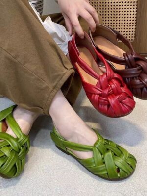Soft-soled Block-heeled Roman Womens Sandals