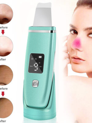 Ultrasonic Vibration Blackhead Remover Deep Cleansing Face Scrubber Pore Cleaner Lifting Machine Facial Led Peeling Shovel